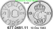 Schweden 10 Öre *71 KM850 gekröntes CG XVI. . 677.0481.11 -
