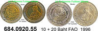 Thailand 10 + 20 Baht *491,*492 FAO Welternährungskonferenz. 684.0920.55 -