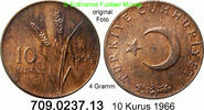 Türkei 10 Kurus *406 KM891.1 -- 4 Gramm . 709.0237.13 -