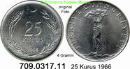 Türkei 25 Kurus *407a KM892.3 -- 4 Gramm . 709.0317.11 -