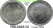 Türkei 1 Lira *409b KM889a.2 -- 7 Gramm . 709.0343.13 -