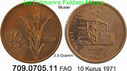 Türkei 10 Kurus *419 KM898.1 FAO -- 3,5 Gramm . 709.0705.11 -