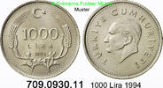 Türkei 1000 Lira *516 KM997 . 709.0930.11 -
