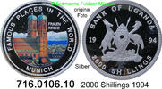 Uganda 2000 Shillings *45 KM43 Frauenkirche in München . 716.0106.10 -