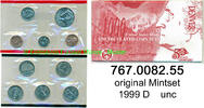 1,91 Dollar 1999D USA original Mintset Mzz D . 767.0082.55  KMS unc