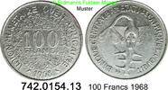 Westafrikanische Staaten WAS 100 Francs *15 KM4 . 742.0154.13 -