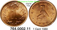 Zimbabwe Simbabwe 1 Cent *55 KM1 . 764.0002.11 -