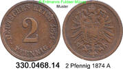 Germany Deutschland 2 Pfennig J.2 . 330.0468.14 -