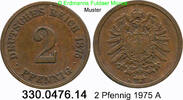 Germany Deutschland 2 Pfennig J.2 . 330.0476.14 -