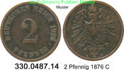 Germany Deutschland 2 Pfennig J.2 . 330.0487.14 -