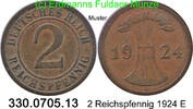 Weimarer Republik 2 Reichspfennig J.314 Ähren . 330.0705.13 -