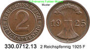 Germany Deutschland 2 Reichspfennig J.314 Ähren . 330.0712.13 -
