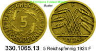 Weimarer Republik 5 Reichspfennig J.316 . 330.1065.13 -