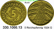 Weimarer Republik 5 Reichspfennig J.316 . 330.1066.13 -