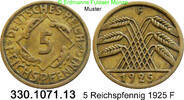 Weimarer Republik 5 Reichspfennig J.316 . 330.1071.13 -