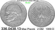 Germany Deutschland 2 DM J.392 Max Planck . 336.0438.13 -