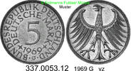 Germany Deutschland 5 DM J.387 Kursmünze Silber . 337.0053.12 -