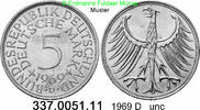 Germany Deutschland 5 DM J.387 Kursmünze Silber . 337.0051.11 -