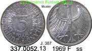 Germany Deutschland 5 DM J. 387 Kursmünze Silber . 337.0052.13 -