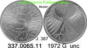 Germany Deutschland 5 DM J. 387 Kursmünze . 337.0065.11 -