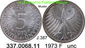 Germany Deutschland 5 DM J. 387 Kursmünze . 337.0068.11 -