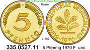 Germany Deutschland 5 Pfennig J. 382. 335.0527.11 -