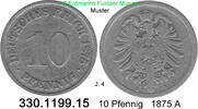 Deutschland Kaiserreich 10 Pfennig J. 4 . 330.1199.15 -