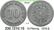 Deutschland Kaiserreich 10 Pfennig J. 4 . 330.1210.15 -
