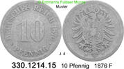 Deutschland Kaiserreich 10 Pfennig J. 4 . 330.1214.15 -