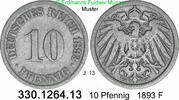 Deutschland Kaiserreich 10 Pfennig J. 13 . 330.1264.13 -