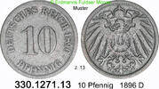 Deutschland Kaiserreich 10 Pfennig J. 13 . 330.1271.13 -