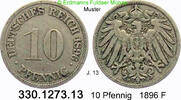 Deutschland Kaiserreich 10 Pfennig J. 13 . 330.1273.13 -