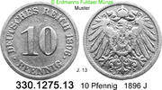 Deutschland Kaiserreich 10 Pfennig J. 13 . 330.1275.13 -