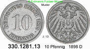 Deutschland Kaiserreich 10 Pfennig J. 13 . 330.1281.13 -