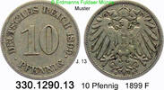 Deutschland Kaiserreich 10 Pfennig - - J. 13 . 330.1290.13 -