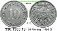 Deutschland Kaiserreich 10 Pfennig . . J.13 . 330.1305.13 -