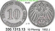 Deutschland Kaiserreich 10 Pfennig . . J.13 . 330.1313.13 -