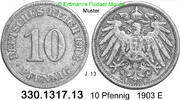 Deutschland Kaiserreich 10 Pfennig . . J.13 . 330.1317.13 -