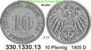 Deutschland Kaiserreich 10 Pfennig . . J.13 . . 330.1330.13 -