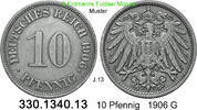 Deutschland Kaiserreich 10 Pfennig . . J.13 . . 330.1340.13 -