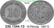 Deutschland Kaiserreich 10 Pfennig . . J.13 . . 330.1344.13 -