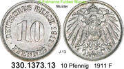 Deutschland Kaiserreich 10 Pfennig . . J.13 . . 330.1373.13 -