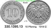 Deutschland Kaiserreich 10 Pfennig . . J.13 . . 330.1395.13 -
