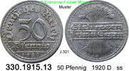 Deutschland Weimarer Republik 50 Pfennig . . J.301 . . 330.1915.13 -