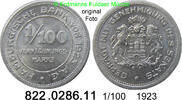 Hamburgische Bank 1/100 Verrechnungsmarke Hamburgische Bank von 1923 A. G. 344.0286.11 -