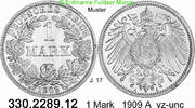 Deutschland Kaiserreich 1 Mark großer Adler J.17 . 330.2289.12 -