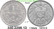 Deutschland Kaiserreich 1 Mark großer Adler J.17 . 330.2298.13 -