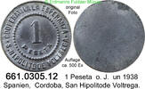Spanien Cordoba 1 Peseta M-1136 Spanien, Cordoba . 661.0305.12 -
