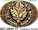 Fulda Medaille Anstecker Erdmann 94-040 Rhönklub 100 Jahre . 951.0830.11 -