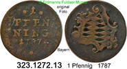 Altdeutschland Bayern 1 Pfennig Bayern Karl Theodor . 323.1272.13 -
